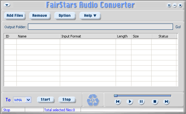 Click to view FairStars Audio Converter 1.96 screenshot